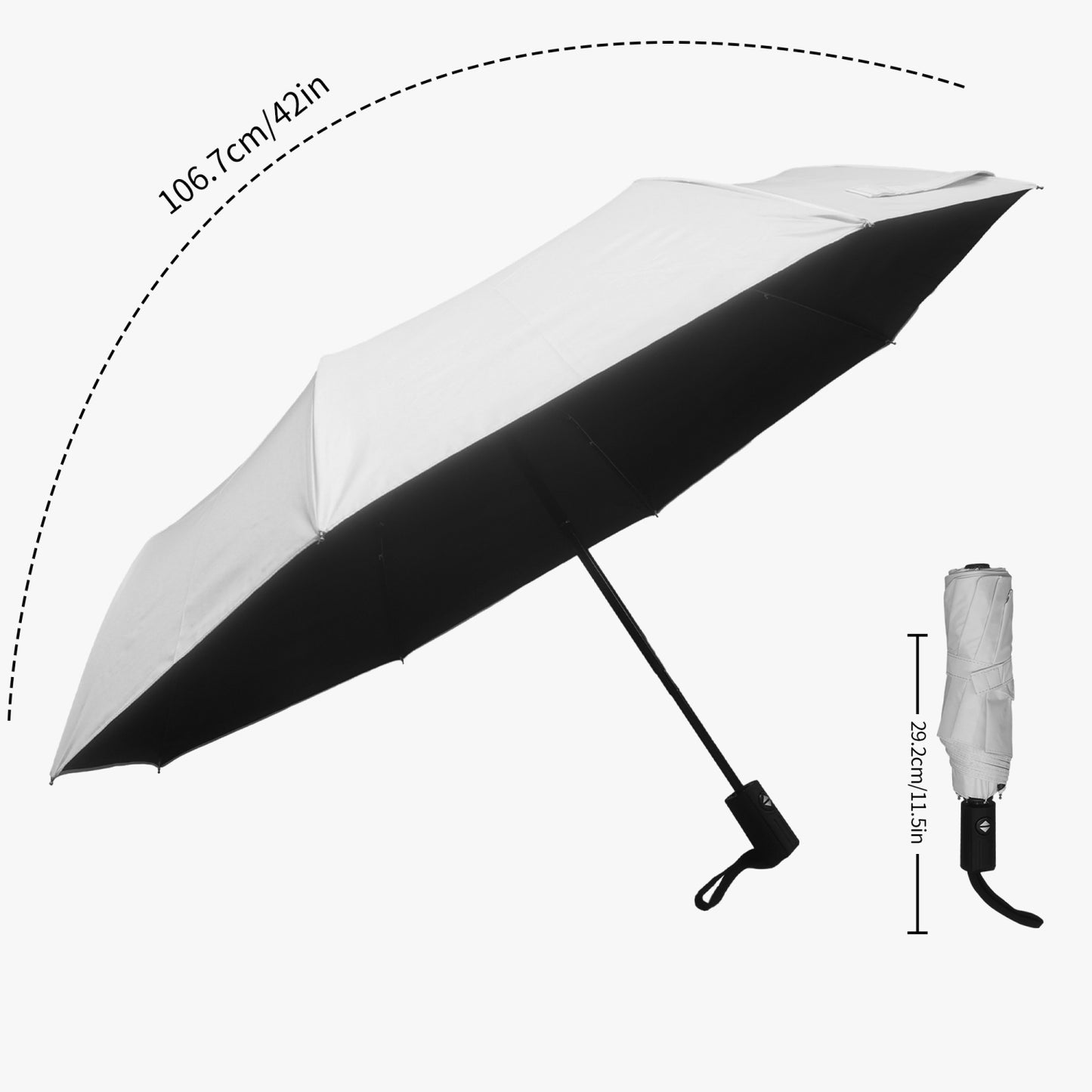 Pikeville Kentucky Maroon Automatic UV Protection Umbrella with White Trim and Logo