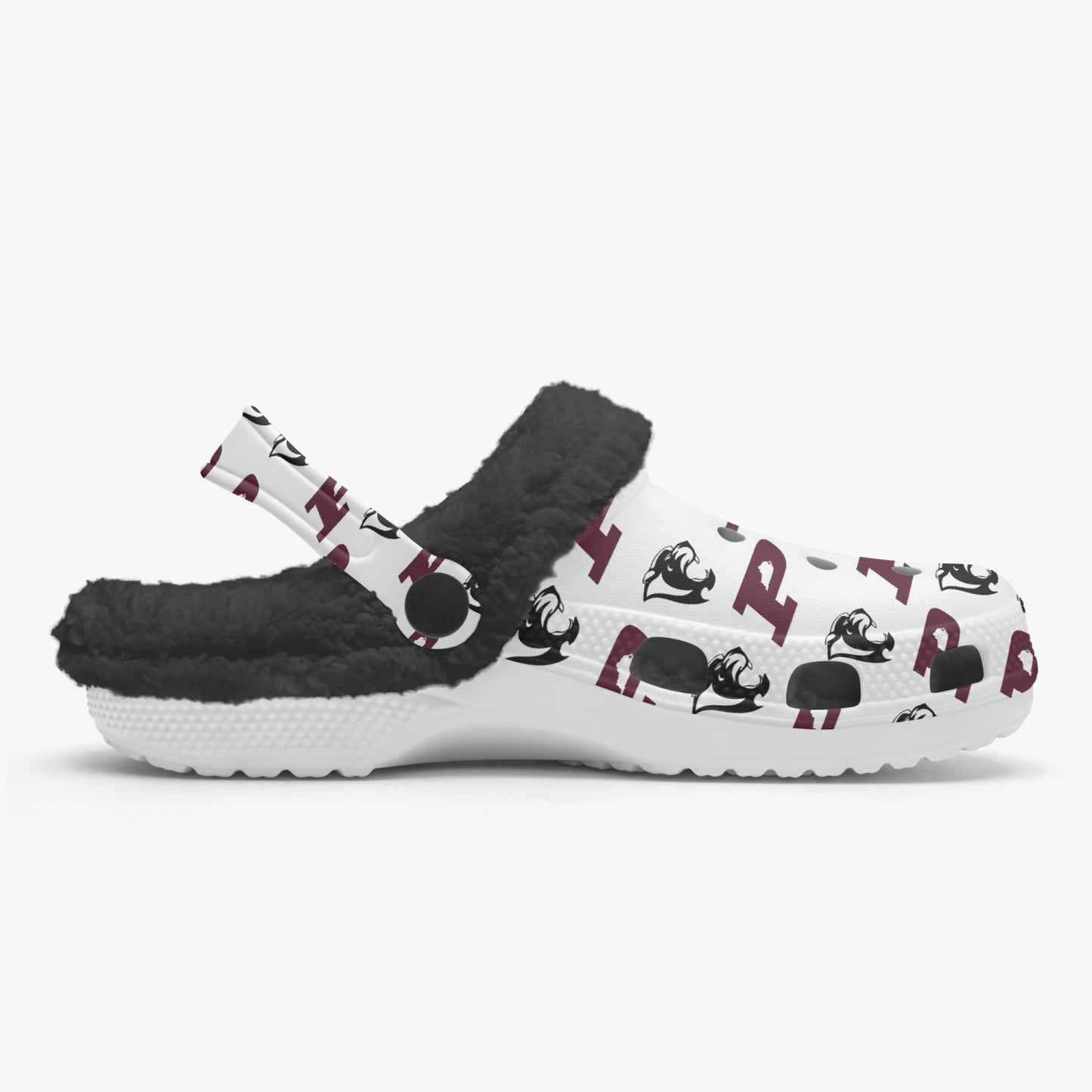 Pikeville Panthers White Patterned Lined EVA Clogs