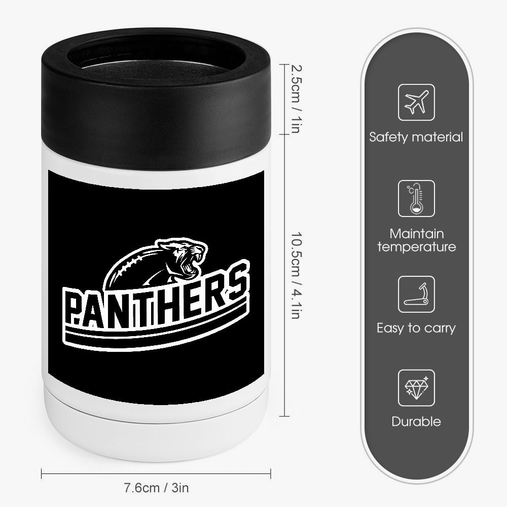 Custom Panthers Football Team Spirit Stainless Steel Can Cooler